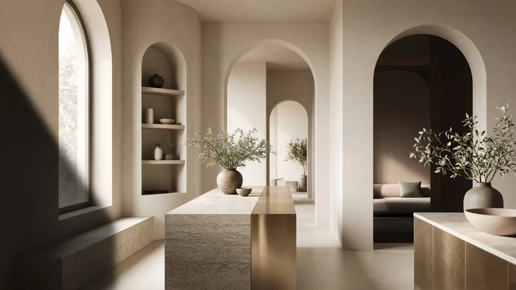 Architectural household environment representing rental planning